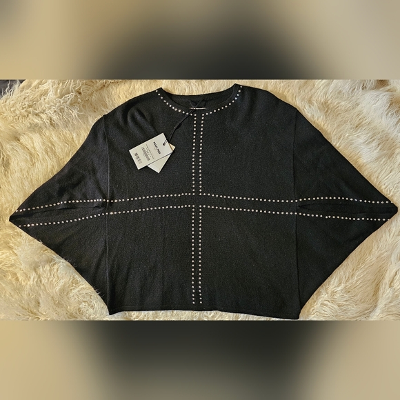 Max & Moi Shiny Studded Wool/Cashmere Sweater Sz Med NWT Retail $352 - Picture 2 of 8